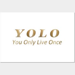 YOLO : You Only Live Once Posters and Art